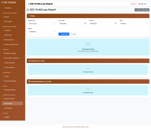 B2B profit loss report leather business system - Zubair Ray