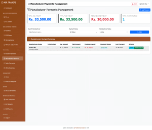 Manufacturer payment management built with Core PHP - Zubair Ray